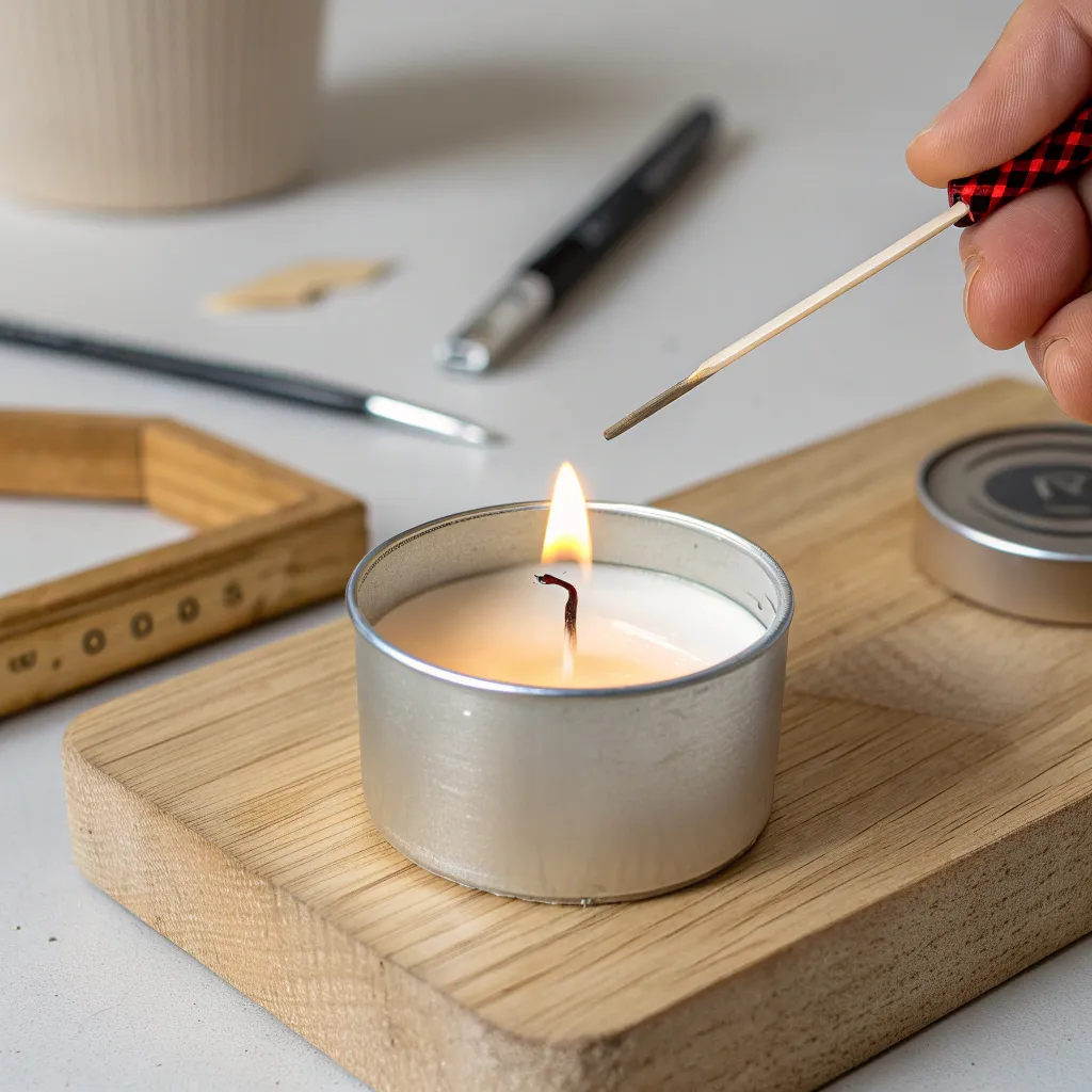 Docht hält nicht: Teelichtdocht mit Holzspieß stabilisieren