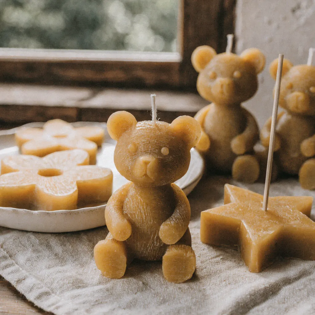 Docht für Bienenwachskerzen auswählen, mittig im Glas fixieren und gerade ausrichten