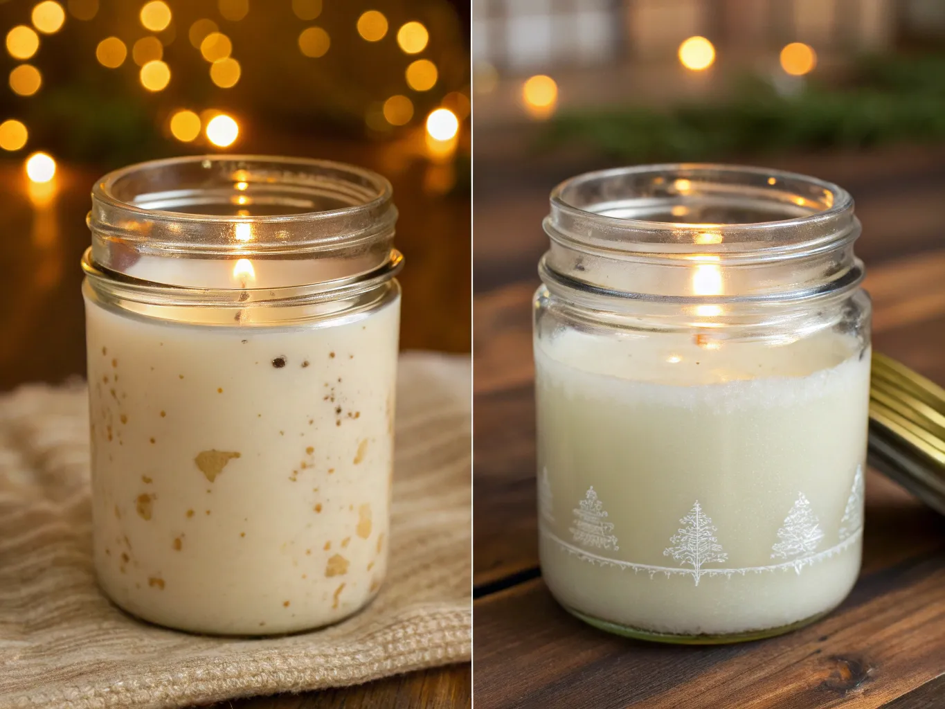 Vergleich: links helle Stellen am Glas und ungleichm&auml;&szlig;ige Haftung, rechts gleichm&auml;&szlig;ige Haftung ohne helle Flecken