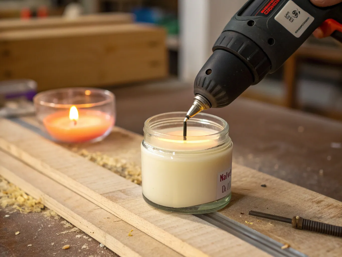 Tunnelbildung reparieren mit Heißluftfön: Randwachs vorsichtig anschmelzen, bis der Schmelzpool gleichmäßig wird