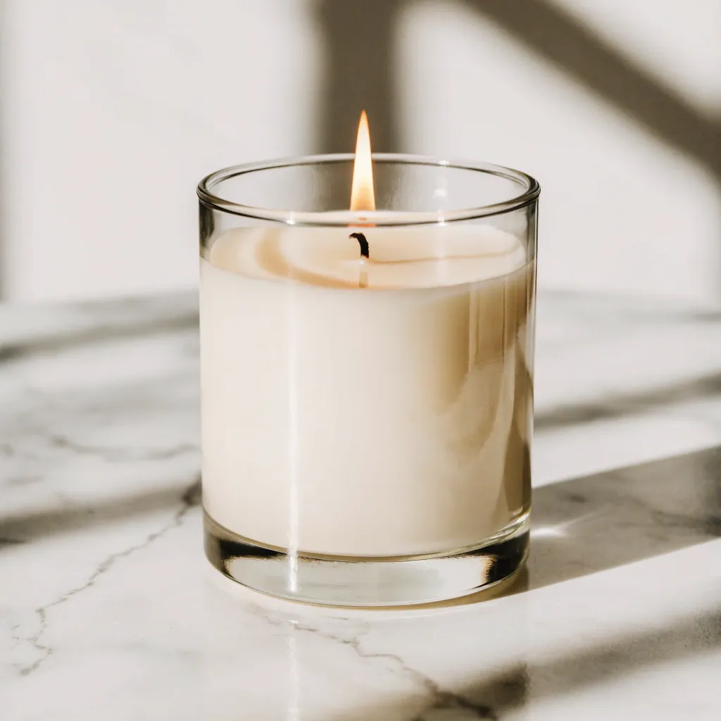 Sauber brennende Kerze ohne Rußspuren